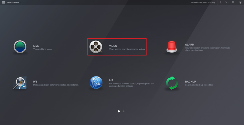 Menu principale Come Riprodurre i Video Registrati su NVR Dahua