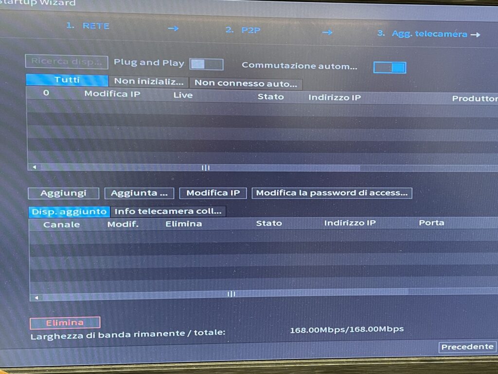 aggiungere telecamera prima configurazione xvr/nvr Dahua
