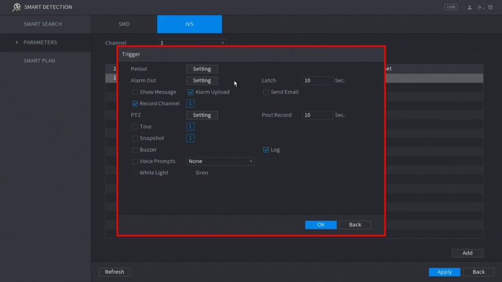 impostare tripwire nvr dahua_11